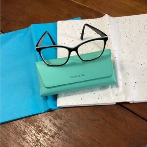 Tiffany & Co. Black Glasses with Turquoise Case